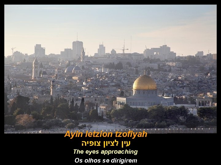 Ayin letzion tzofiyah עין לציון צופיה The eyes approaching Os olhos se dirigirem 