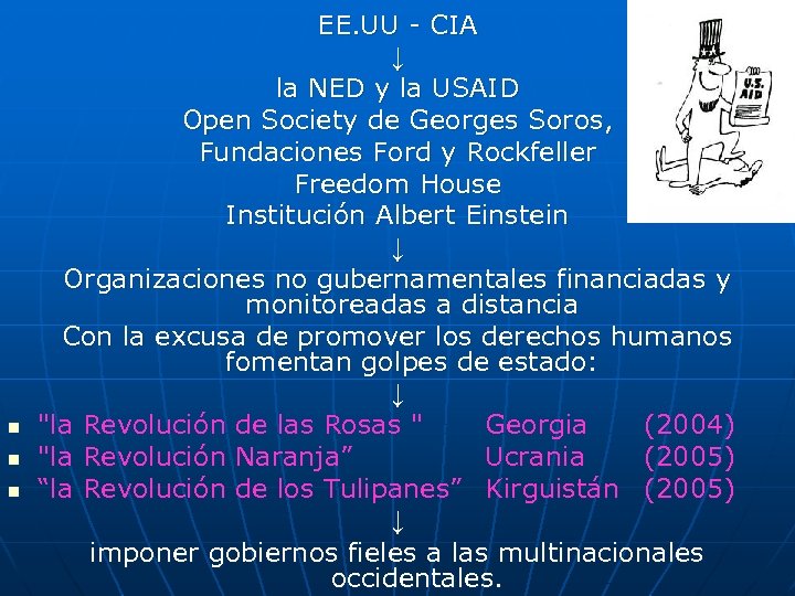 n n n EE. UU - CIA ↓ la NED y la USAID Open