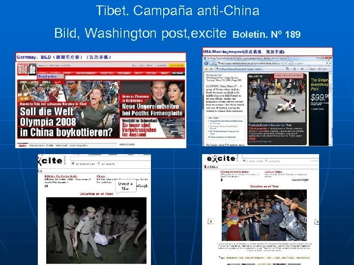 Tibet. Campaña anti-China Bild, Washington post, excite Boletín. Nº 189 