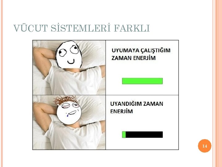 VÜCUT SİSTEMLERİ FARKLI 14 