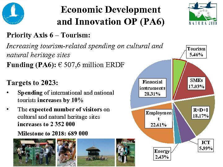 Economic Development and Innovation OP (PA 6) Priority Axis 6 – Tourism: Increasing tourism-related