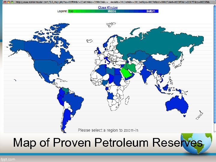 Map of Proven Petroleum Reserves 