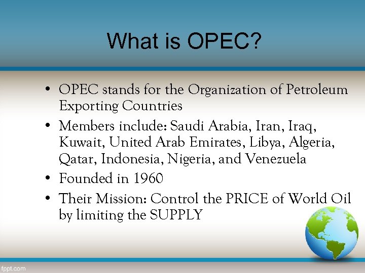 opec stands for