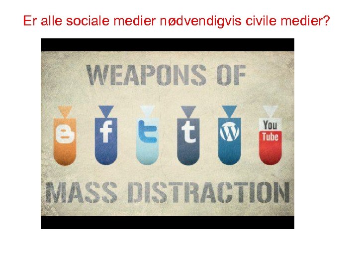 Er alle sociale medier nødvendigvis civile medier? 