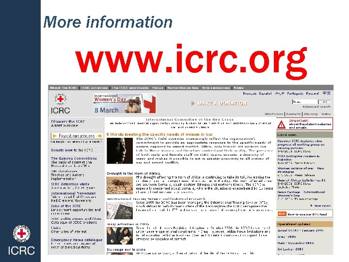 More information www. icrc. org 