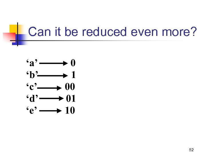 Can it be reduced even more? 52 