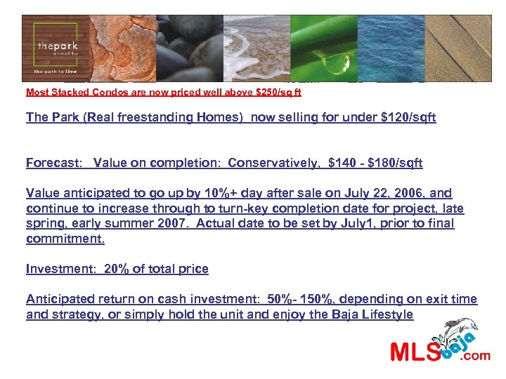 Most Stacked Condos are now priced well above $250/sq ft The Park (Real freestanding