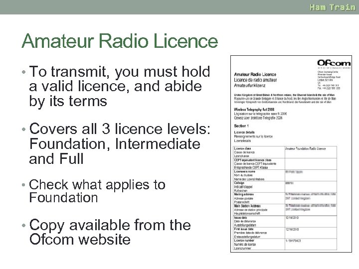 ham radio foundation licence test