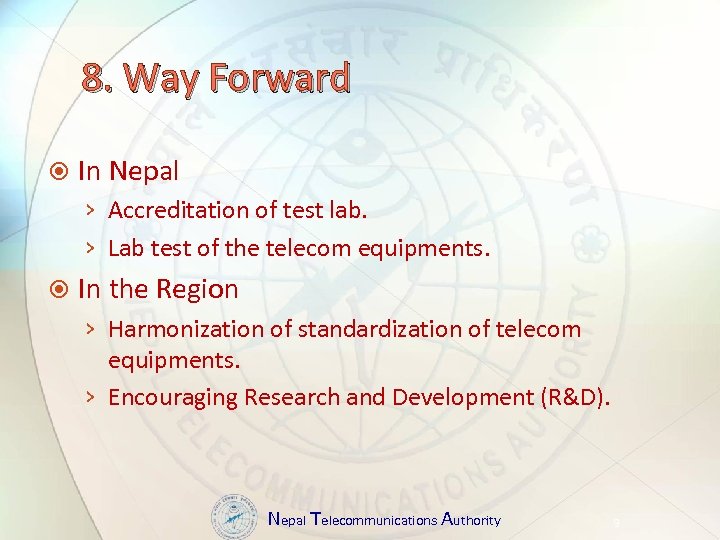 8. Way Forward In Nepal › Accreditation of test lab. › Lab test of