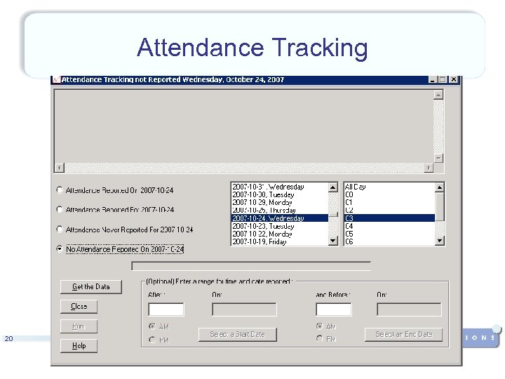 Attendance Tracking 20 