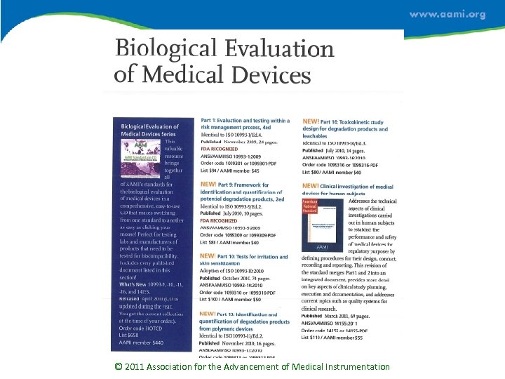 © 2011 Association for the Advancement of Medical Instrumentation 