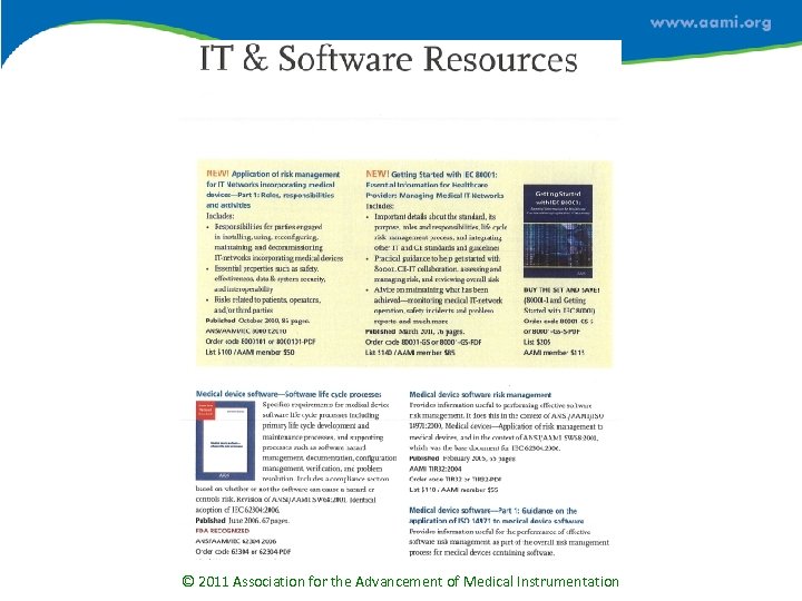 © 2011 Association for the Advancement of Medical Instrumentation 