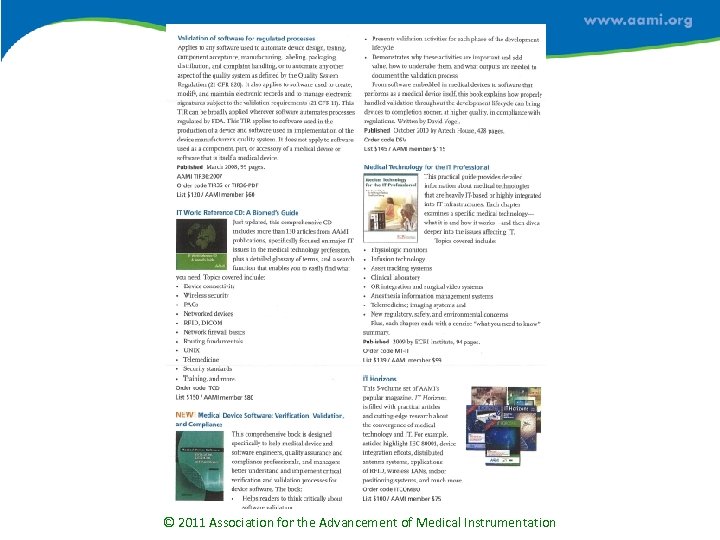 © 2011 Association for the Advancement of Medical Instrumentation 