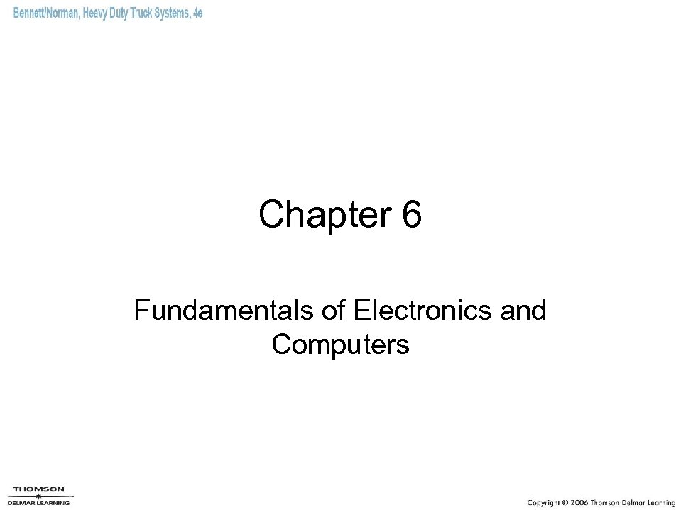 Chapter 6 Fundamentals of Electronics and Computers 
