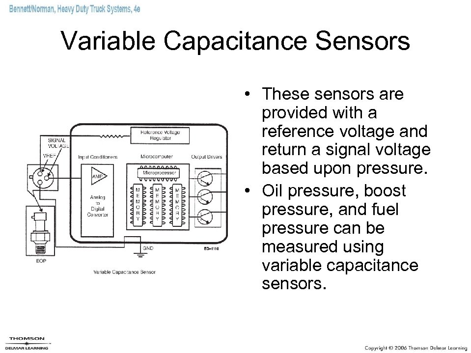 Variable Capacitance Sensors • These sensors are provided with a reference voltage and return