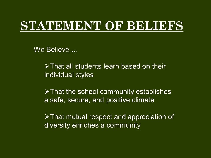 Mission Statement 