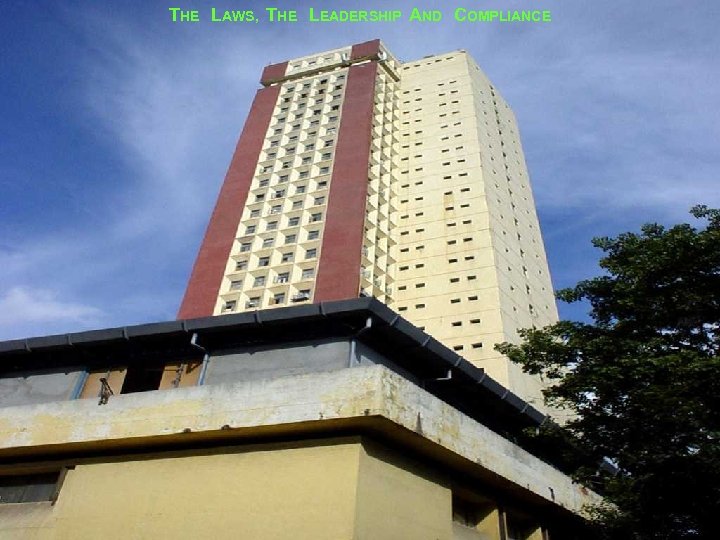THE LAWS, THE LEADERSHIP AND COMPLIANCE 
