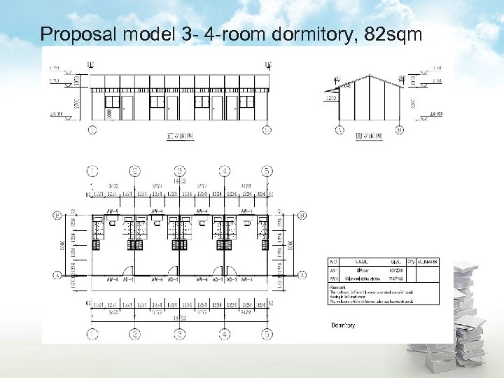 Proposal model 3 - 4 -room dormitory, 82 sqm 