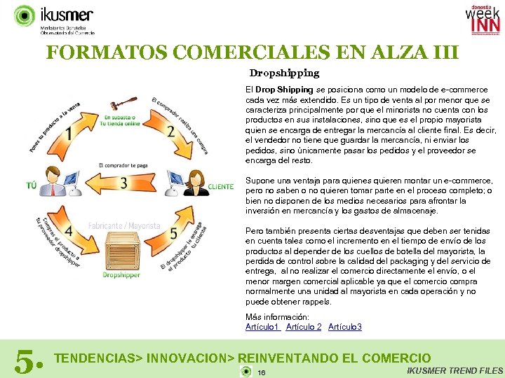 FORMATOS COMERCIALES EN ALZA III Dropshipping El Drop Shipping se posiciona como un modelo