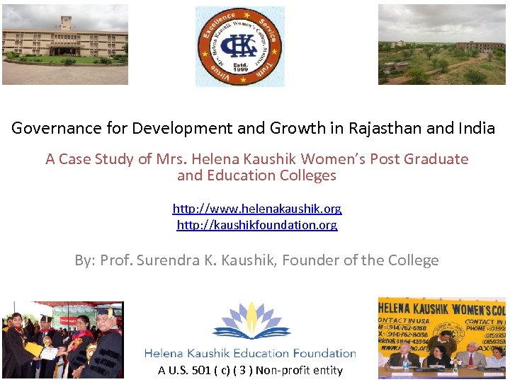 Governance for Development and Growth in Rajasthan and India A Case Study of Mrs.