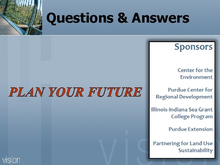 Questions & Answers PLAN YOUR FUTURE 