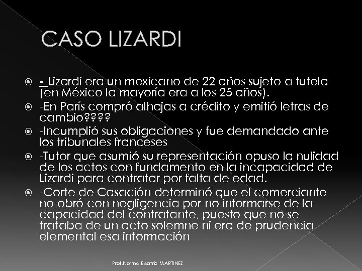 CASO LIZARDI - Lizardi era un mexicano de 22 años sujeto a tutela (en