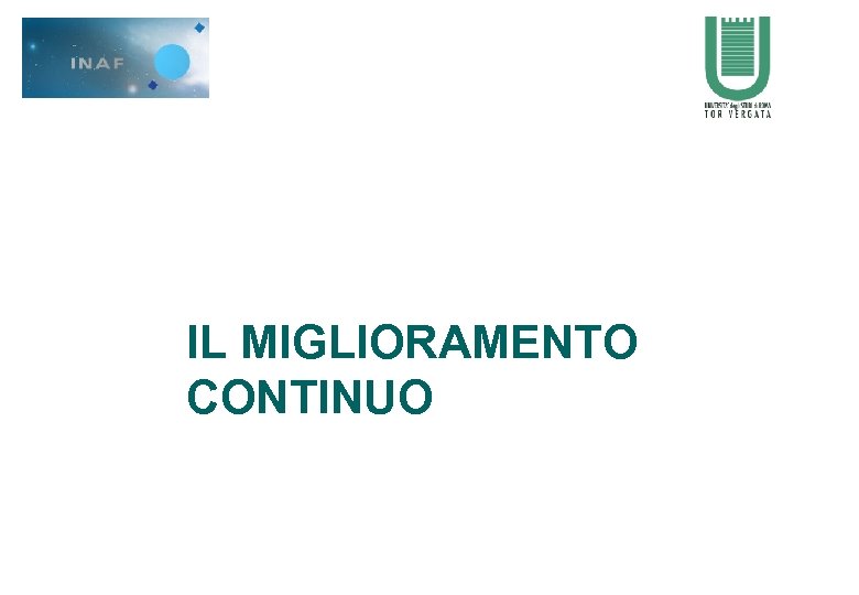 IL MIGLIORAMENTO CONTINUO 