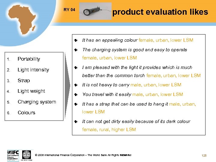RY 04 Test product evaluation likes 1. Light intensity The charging system is good