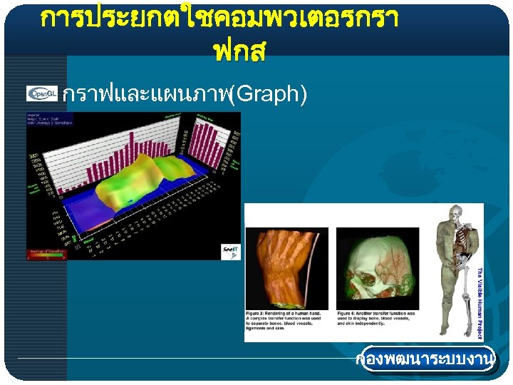 การประยกตใชคอมพวเตอรกรา ฟกส กราฟและแผนภาพ (Graph) กองพฒนาระบบงาน 