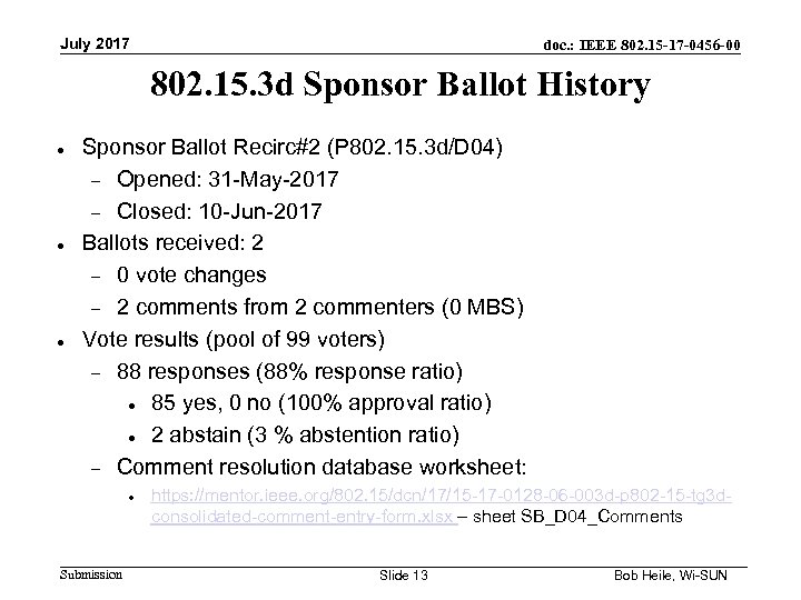 July 2017 doc. : IEEE 802. 15 -17 -0456 -00 802. 15. 3 d