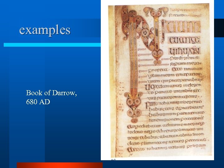 examples Book of Darrow, 680 AD 