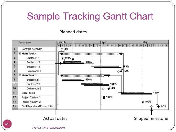 Sample Tracking Gantt Chart 41 Project Time Management 