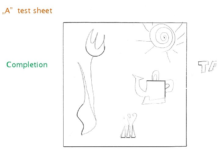 „A” test sheet Completion 