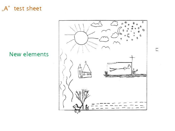 „A” test sheet New elements 