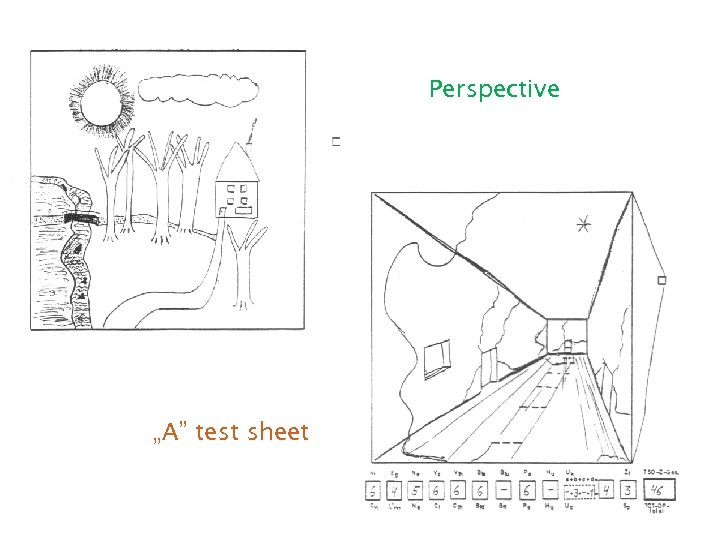 Perspective „A” test sheet 