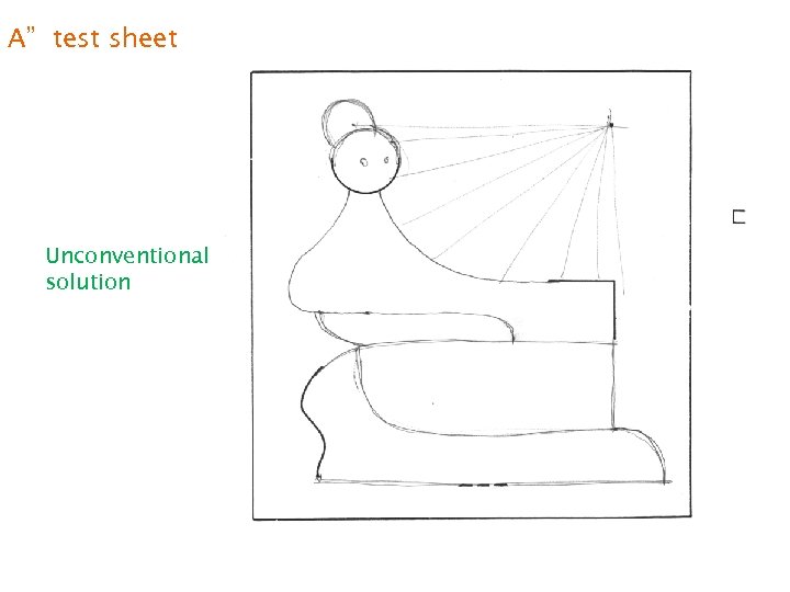 A” test sheet Unconventional solution 