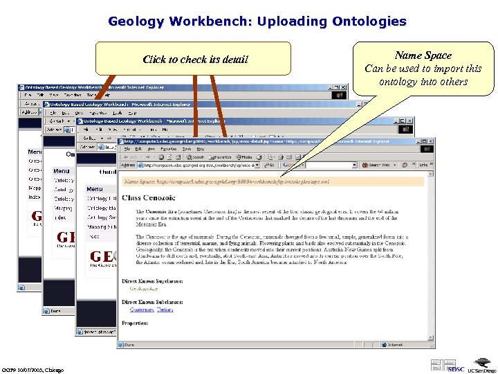 Geology Workbench: Uploading Ontologies click on Ontologyfile to upload Click to check its detail