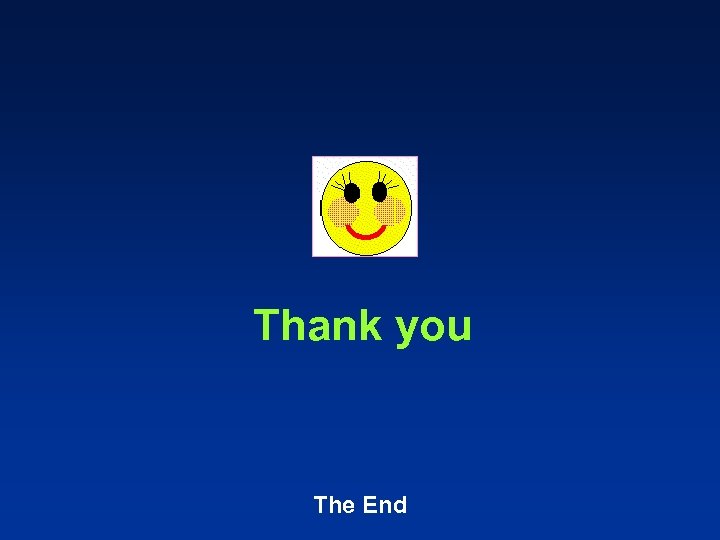 Thank you The End 