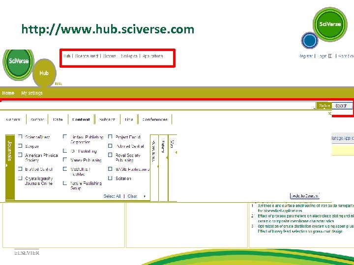 http: //www. hub. sciverse. com 