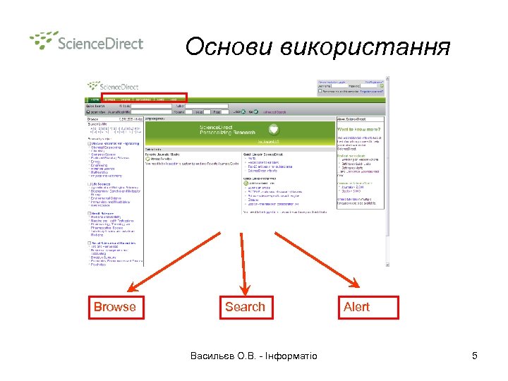 Основи використання Browse Search Васильєв О. В. - Інформатіо Alert 5 