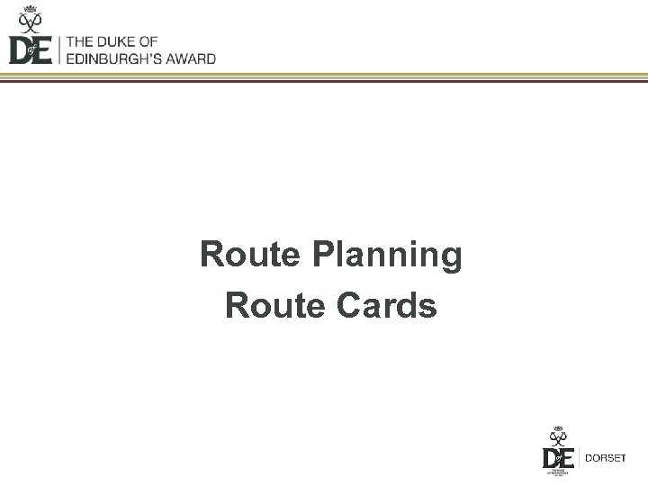 Route Planning Route Cards 