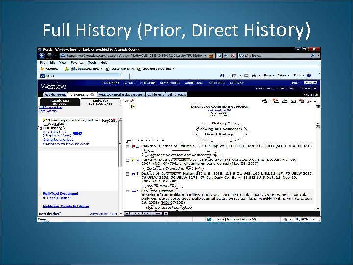 Full History (Prior, Direct History) 