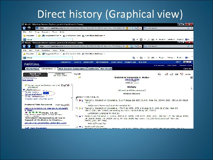 Direct history (Graphical view) 