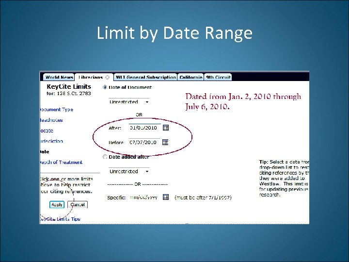 Limit by Date Range 