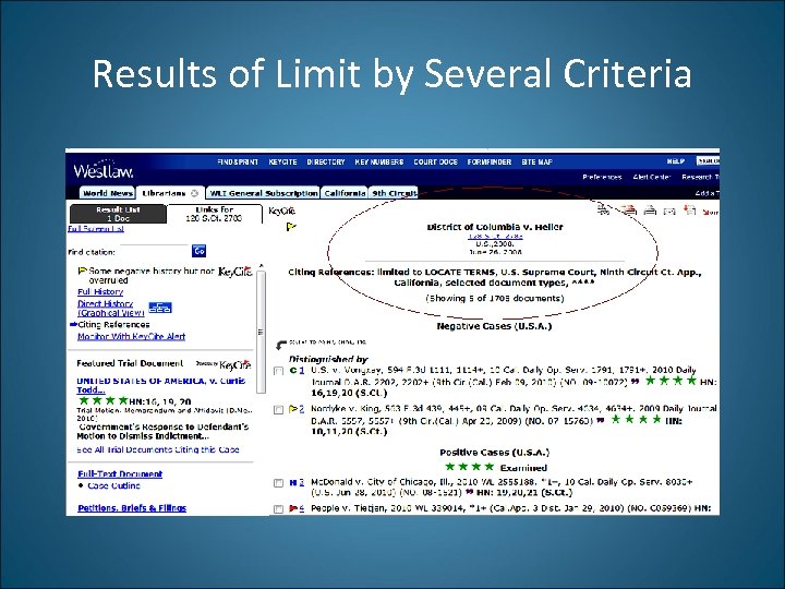 Results of Limit by Several Criteria 