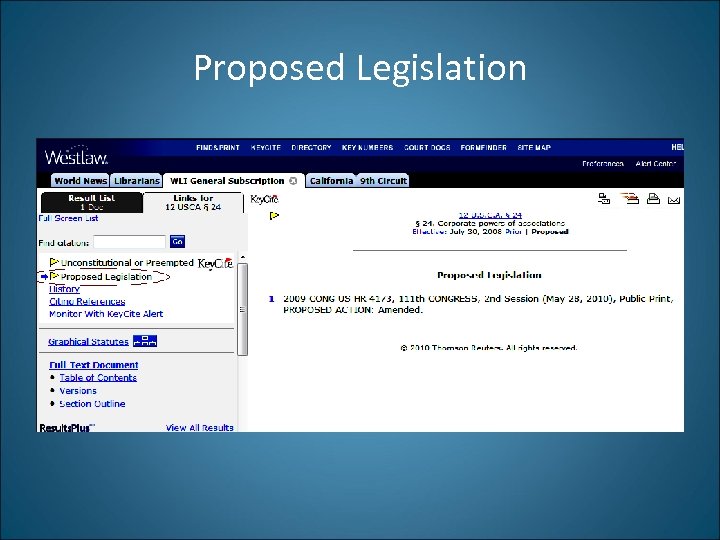 Proposed Legislation 
