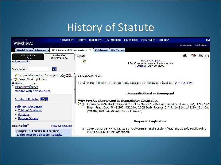 History of Statute 