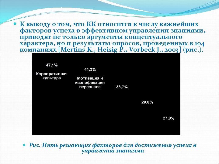  К выводу о том, что КК относится к числу важнейших факторов успеха в
