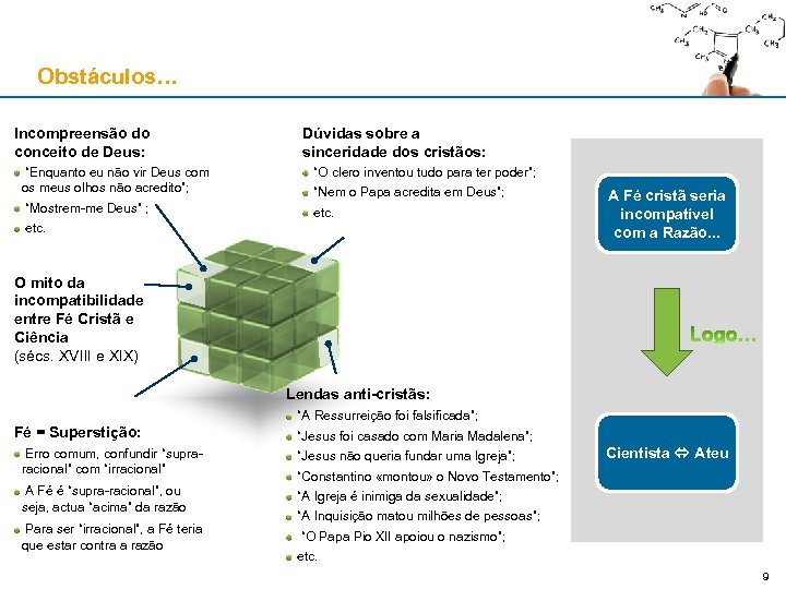 Obstáculos… Incompreensão do conceito de Deus: Dúvidas sobre a sinceridade dos cristãos: “Enquanto eu