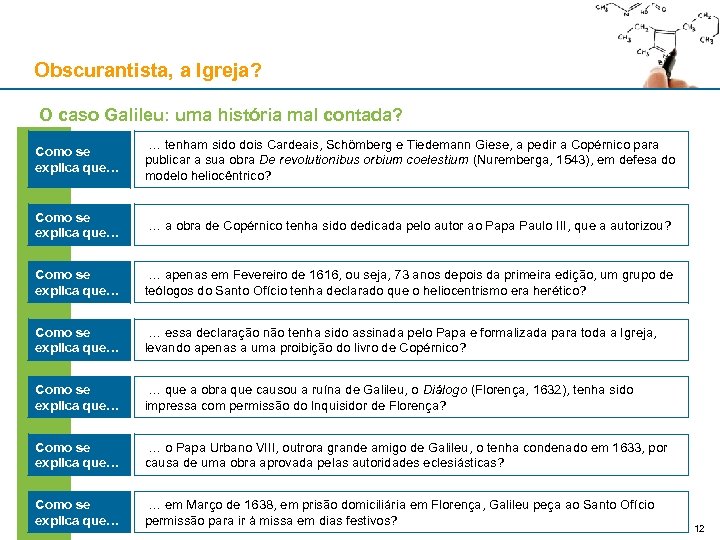 Obscurantista, a Igreja? O caso Galileu: uma história mal contada? Como se explica que…